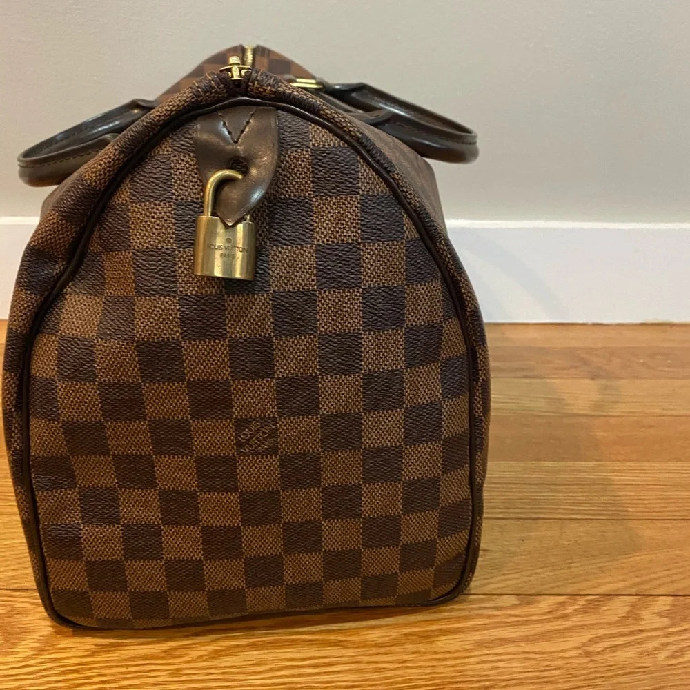 Louis Vuitton Damier Ebene Satchel in Brown and Dark Brown